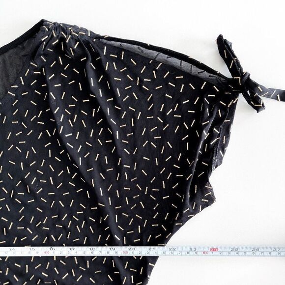 Guess // sheer top with gold accents // Size Large - Picture 2 of 5